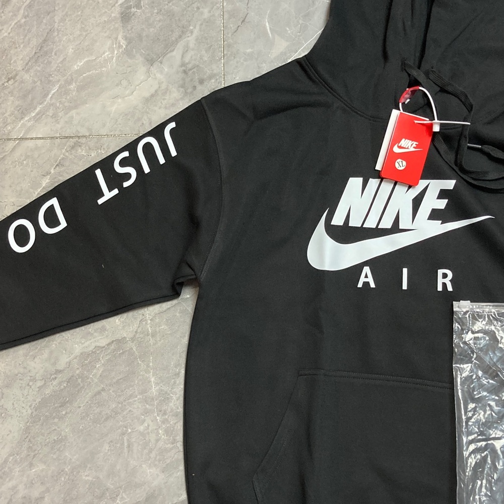 Nike Air Black Hoodie with White Accents - Picture 2 of 4